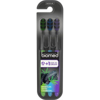 BIOMED BLACK Multipack medium toothbrush
