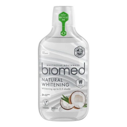 BIOMED NATURAL WHITENING EU(19) mouthwash, 500ml