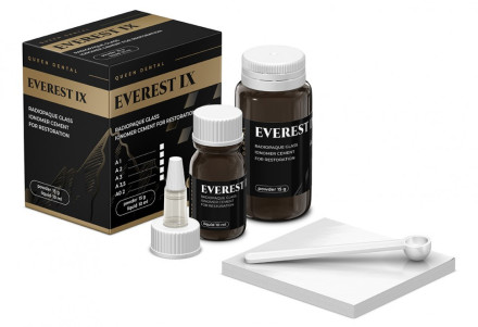 EVEREST IX+ Stikla jonomērs restaurācijai, 15g+10ml